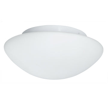28cm2 Light White Opal Glass Bathroom Flush