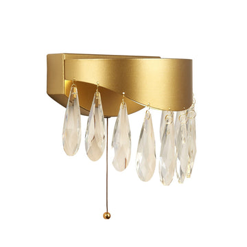 Jewel LED Wall Light Gold and Crystal