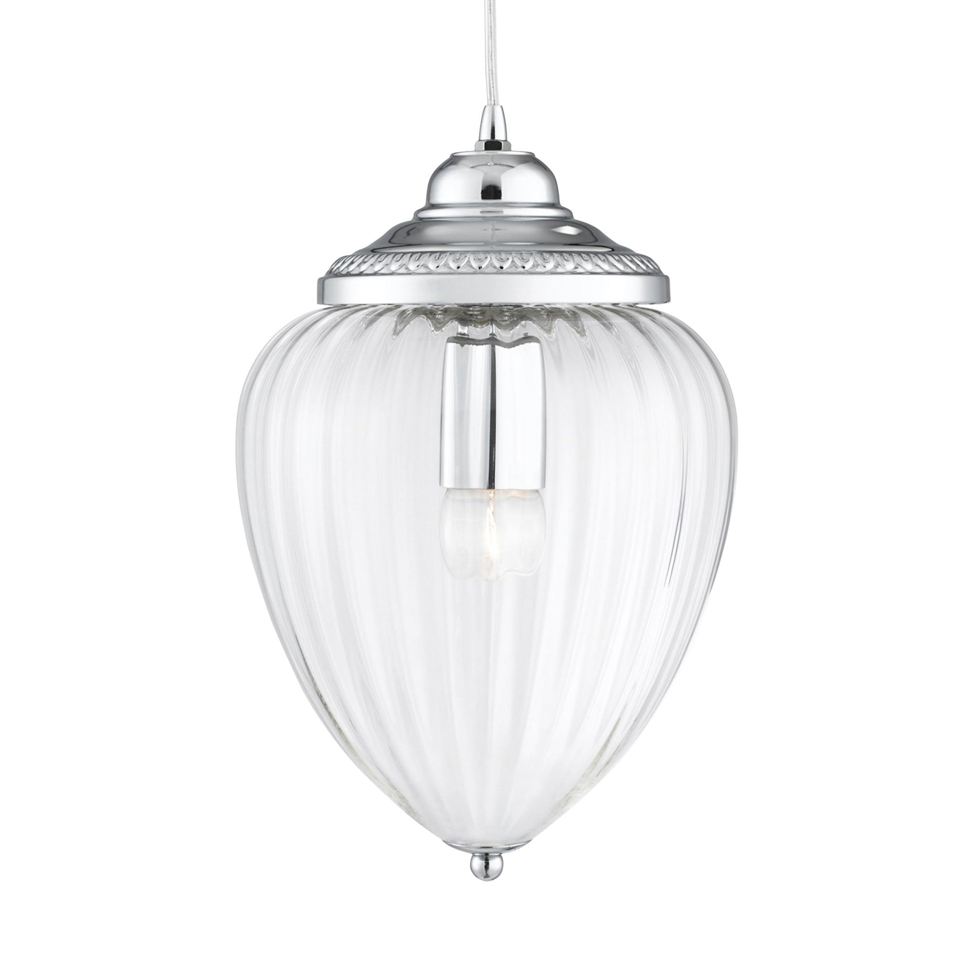 Linen 9 Lights Multi Drop Chrome & Smoked Glass Pendant