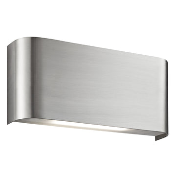 2 Light 10W LED Satin Silver Up/Downlight Wall Lamp
