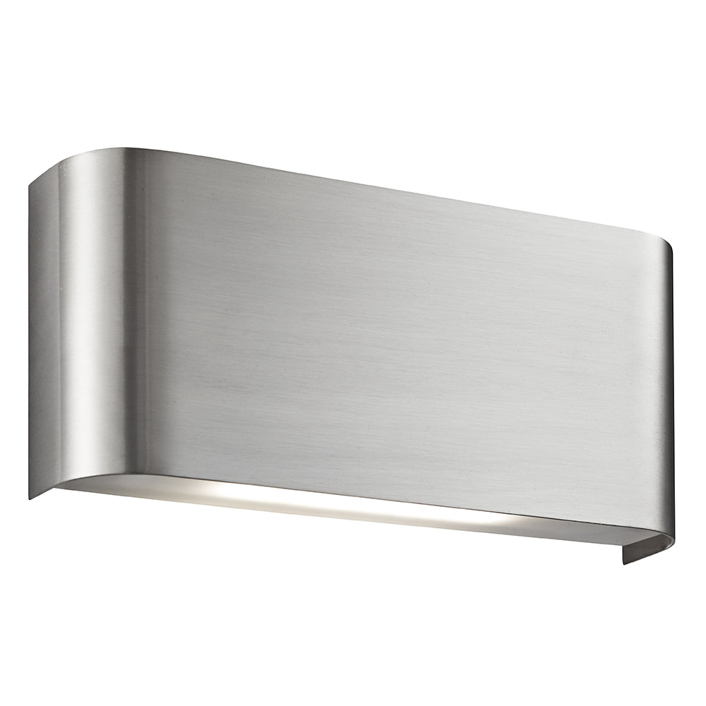 2 Light 10W LED Satin Silver Up/Downlight Wall Lamp