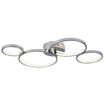 Solexa 4 Light Chrome LED Ring Flush