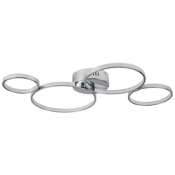Solexa 4 Light Chrome LED Ring Flush