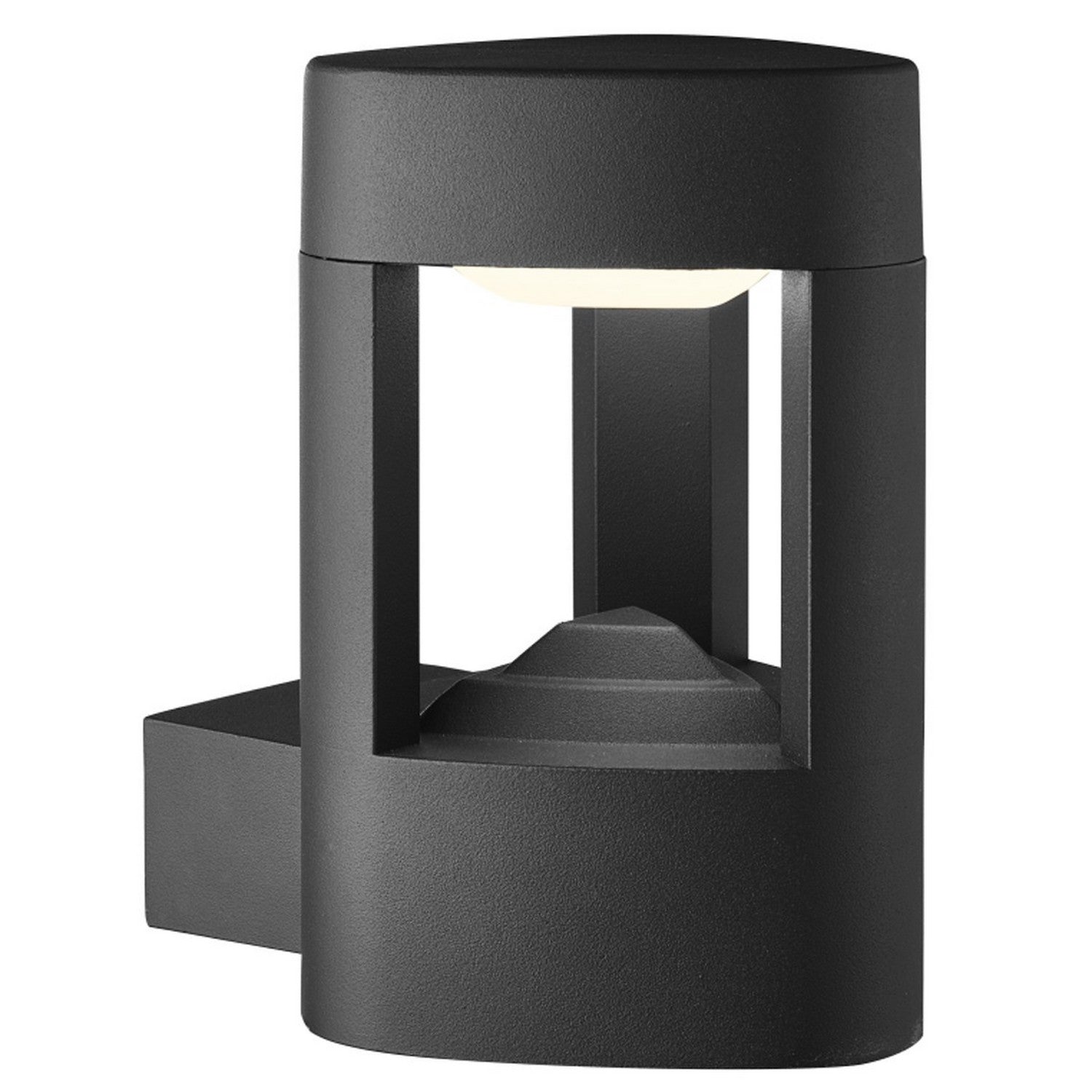IP44 Grey LED Outdoor Wall Mount Light Lamp With Clear Diffuser