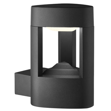 IP44 Grey LED Outdoor Wall Mount Light Lamp With Clear Diffuser