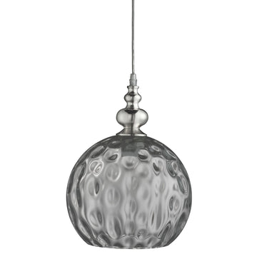 Searchlight Indiana 1 Light Pendant Chrome With Smoke Glass