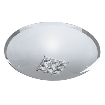 Horizon Sanded Glass & Clear Crystal Flush