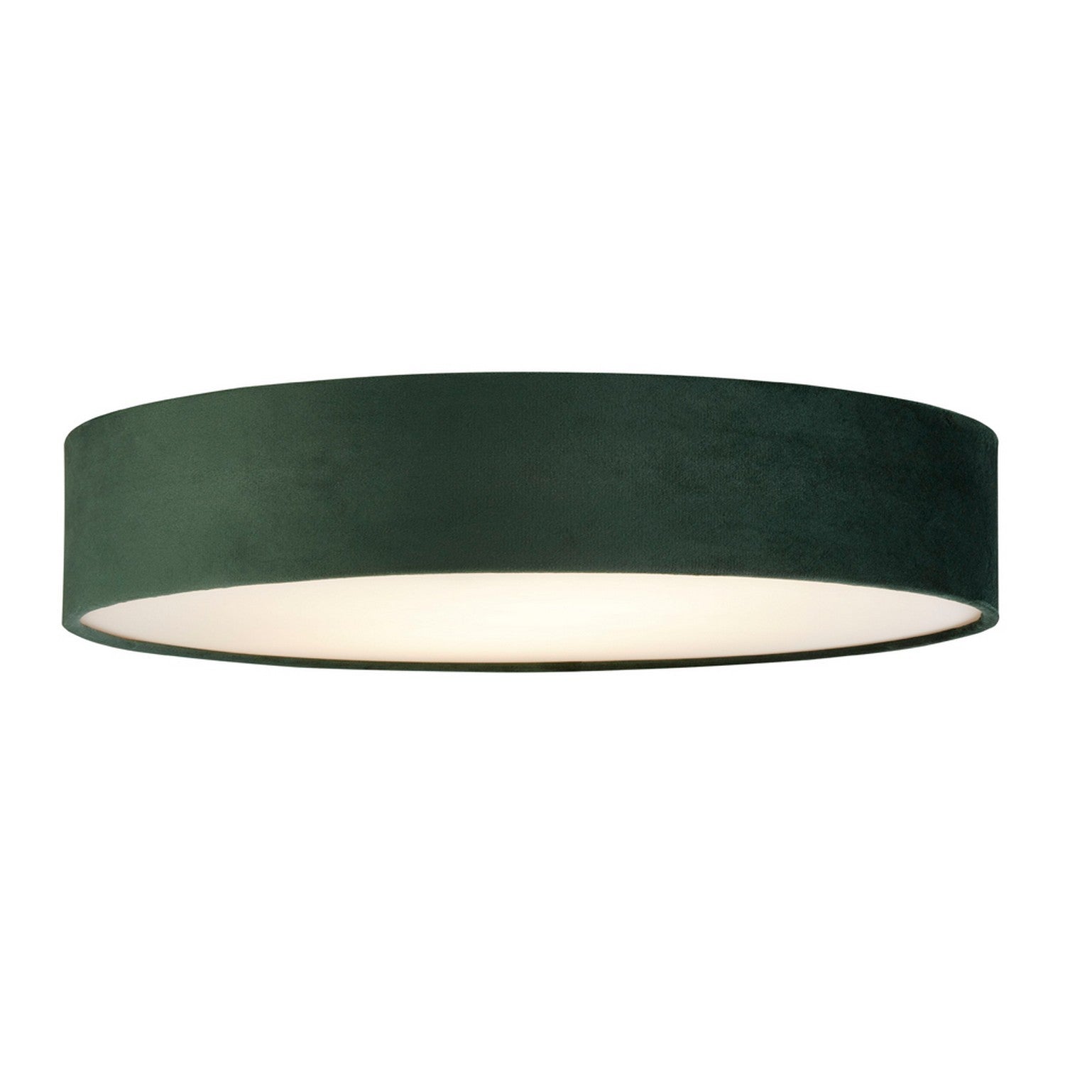 Drum 2 3 Light Flush Ceiling Light Green Velvet Shade