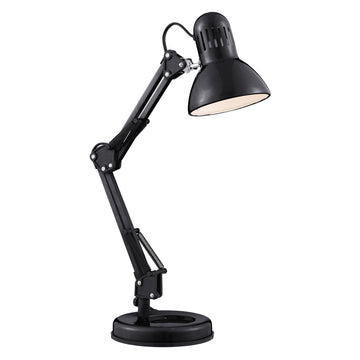Shiny Black Adjustable Hobby Table Lamp Bedside Study Light