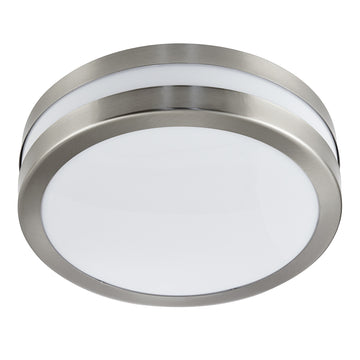 28cm 2 Light Stainless Steel Drum Outdoor Porch Light