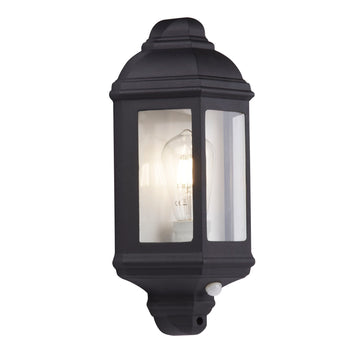 Outdoor & Porch Wall Light Black Flush Ip44