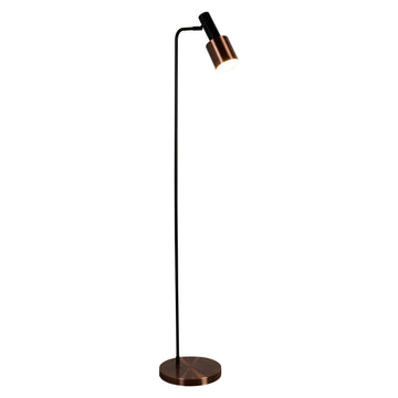 Denmark 1 Light Black Antique Copper Standing Standard Floor Lamp