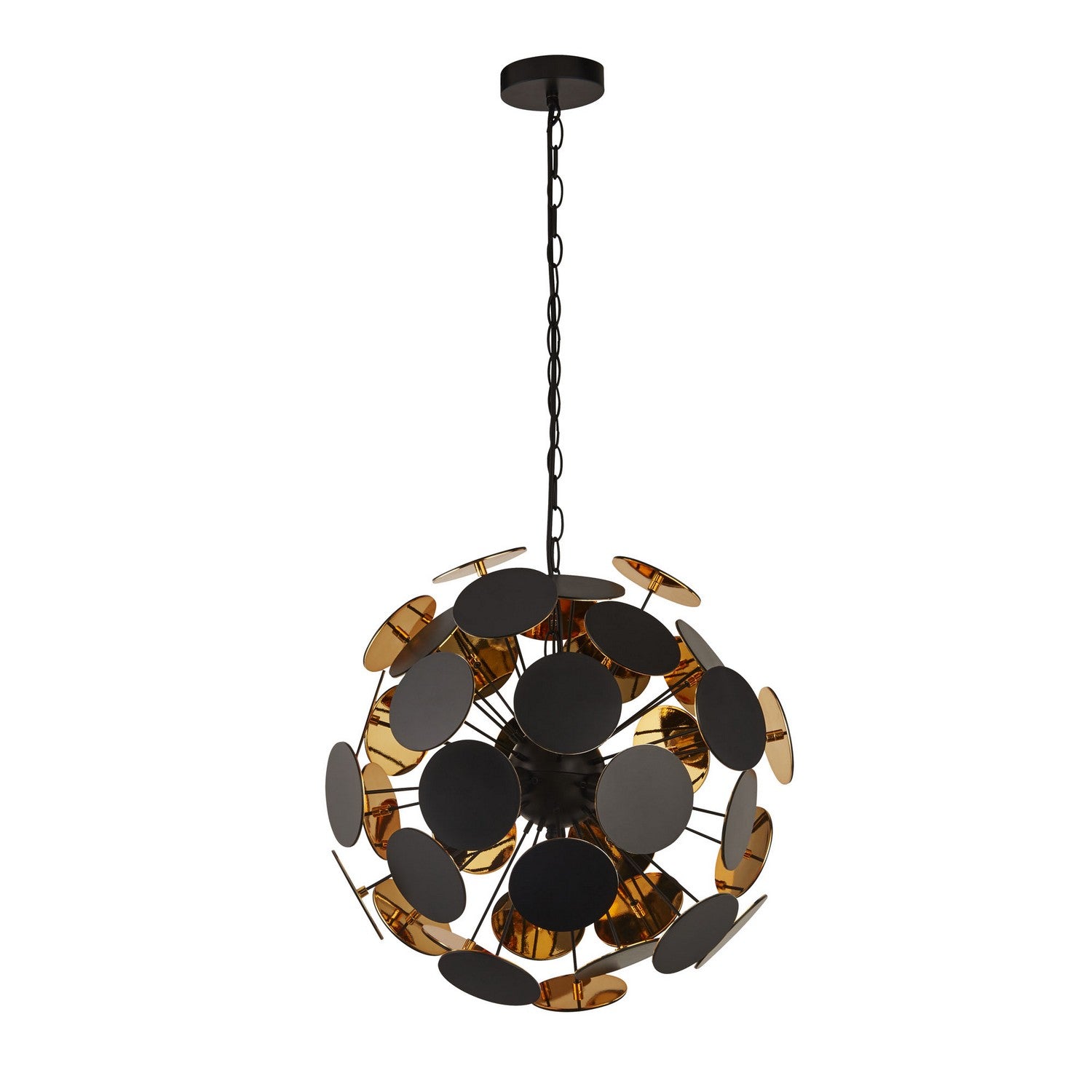 Discus 4 Lights Black Gold Pendant