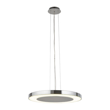 Lexi LED 50cm Disc Chrome Ceiling Pendant