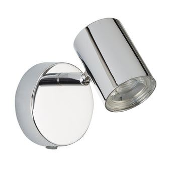 Rollo 1 Light Cylinder Head Spot Chrome Wall Bracket Indoor Lighting