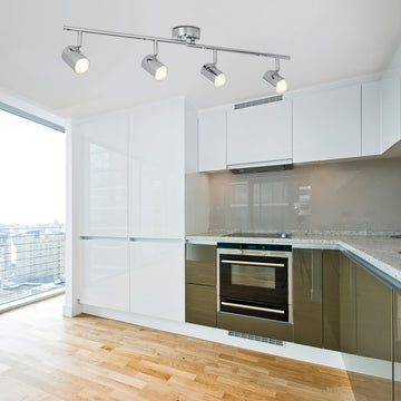 Rollo 4 Lights Chrome Cylinder Head Split Bar Light