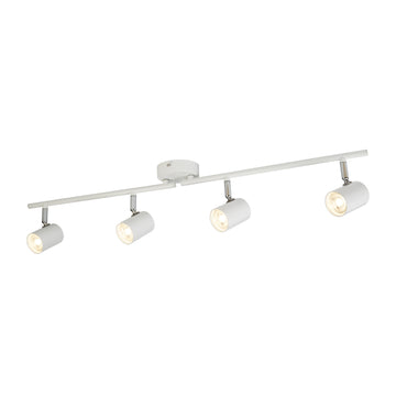 Rollo 4 Lights White & Chrome Cylinder Head Split Bar Light