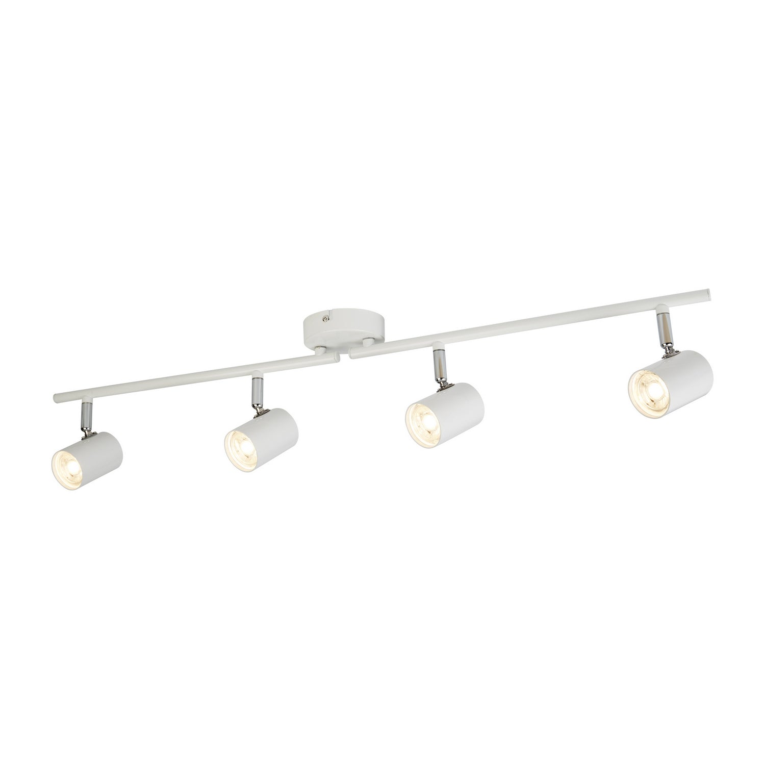 Rollo 4 Lights White & Chrome Cylinder Head Split Bar Light