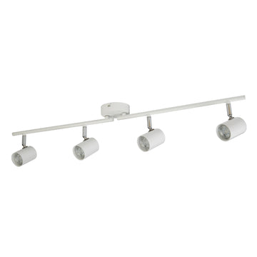 Rollo 4 Lights White & Chrome Cylinder Head Split Bar Light