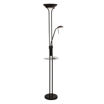 Wireless USB LED Matt Black Mother & Child Floor Lamp