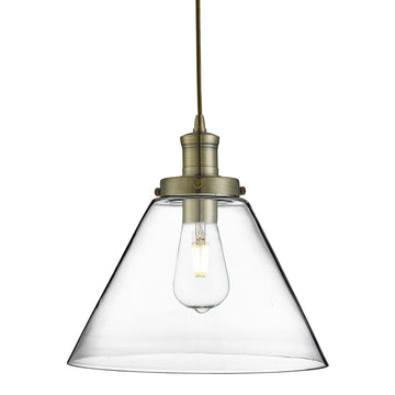 Pyramid Antique Brass Ceiling Pendant