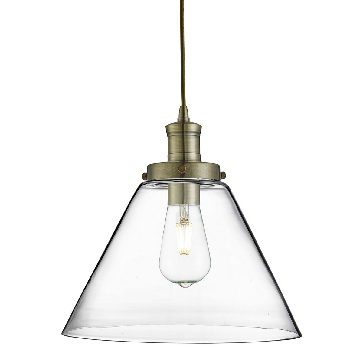 Pyramid Antique Brass Ceiling Pendant
