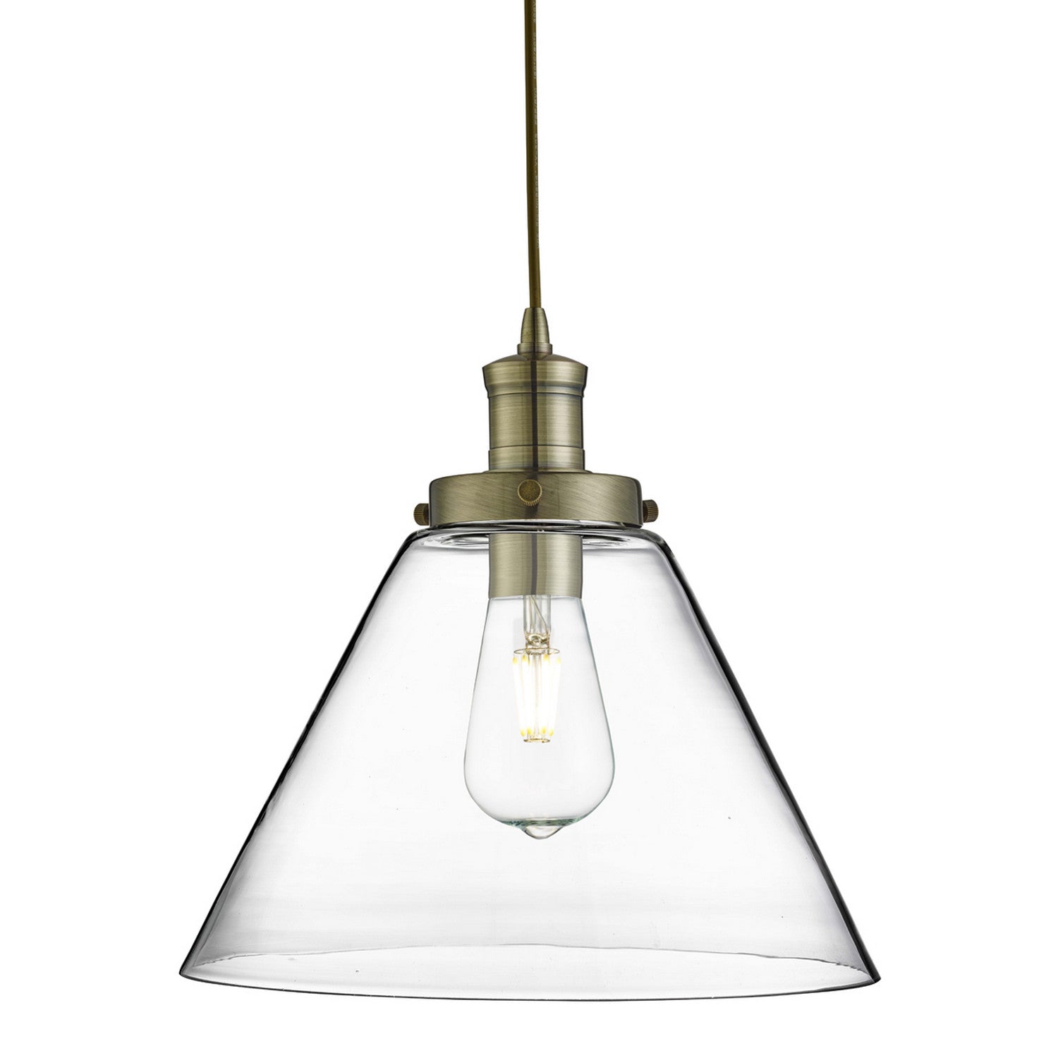 Pyramid Antique Brass Ceiling Pendant