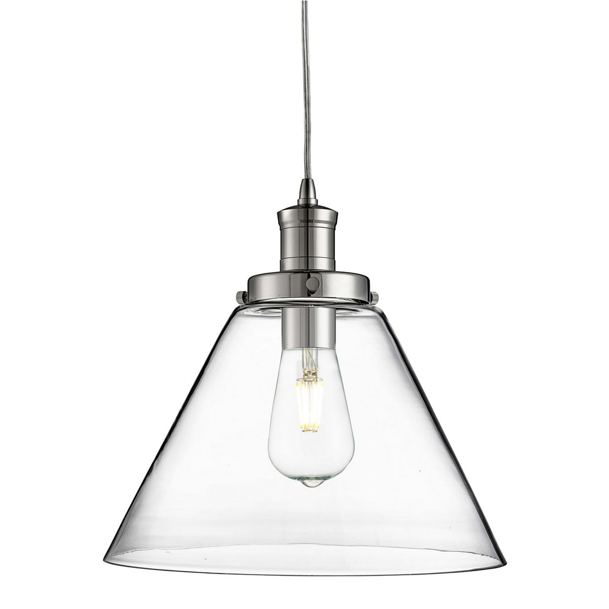 Pyramid Chrome Ceiling Pendant