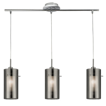 Duo 2 3 Lights Smoked Glass Bar Pendant