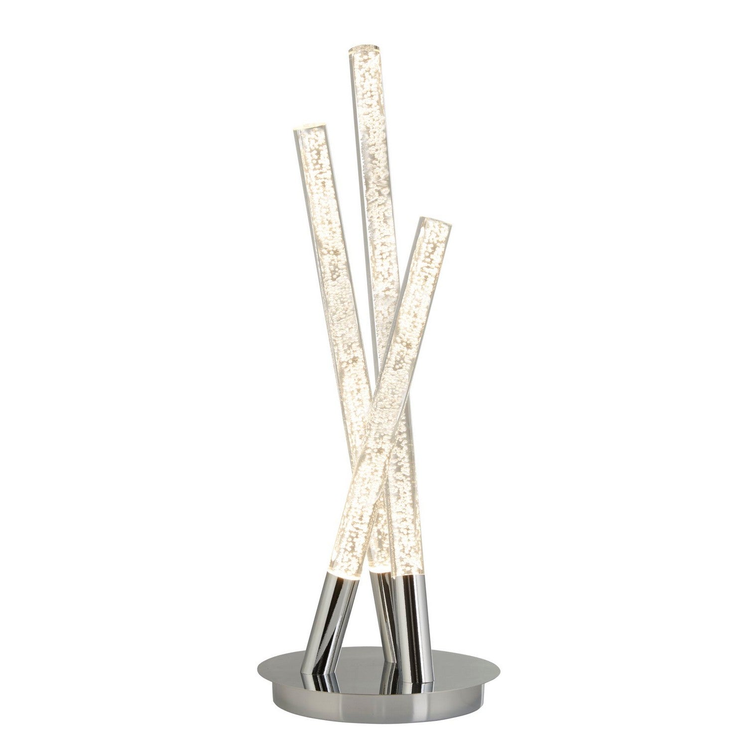 Bubbles 3 Light Chrome & Acrylic LED Table Lamp