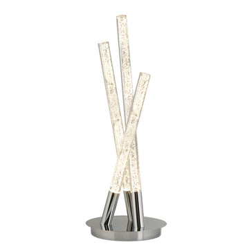 Bubbles 3 Light Chrome & Acrylic LED Table Lamp