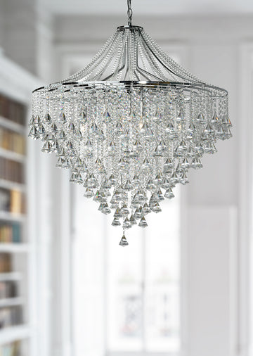 Dorchester 7 Lights Chrome & Crystal Chandelier