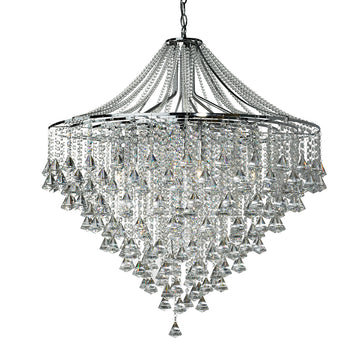 Dorchester 7 Lights Chrome & Crystal Chandelier