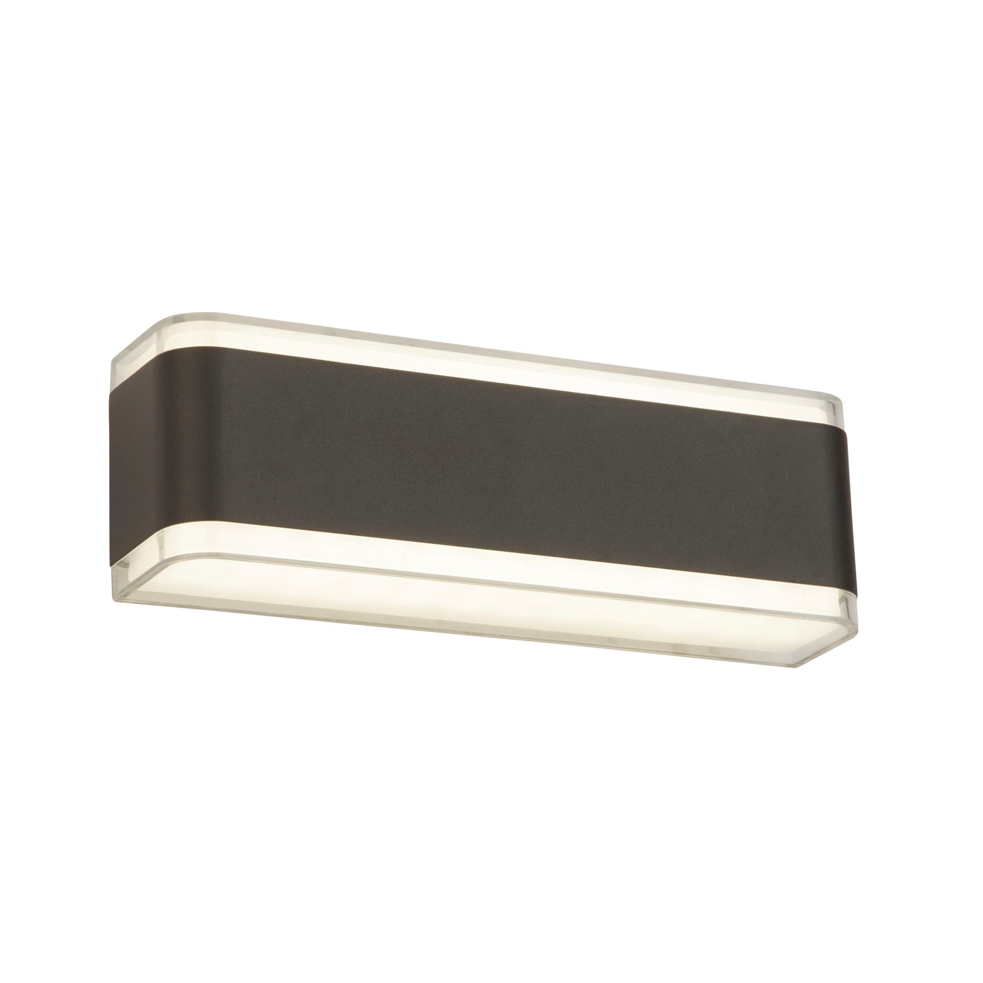 LED Outdoor Dark Grey/Clear/White IP44 Wall Light