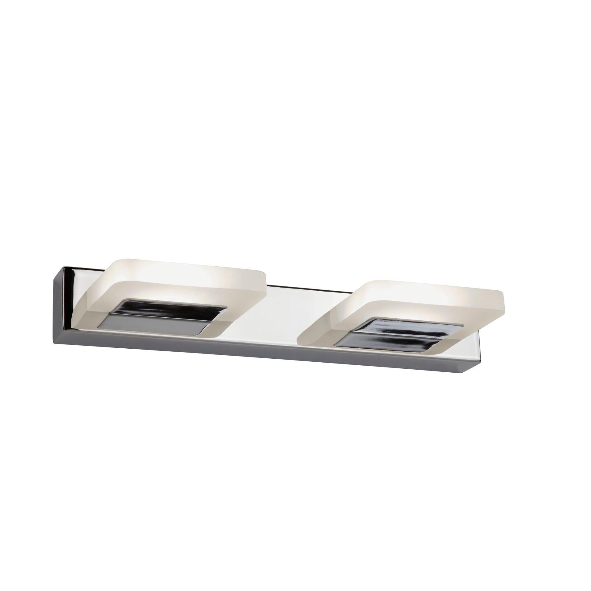2 Light  LED Chrome/Frosted Glass Wall Light