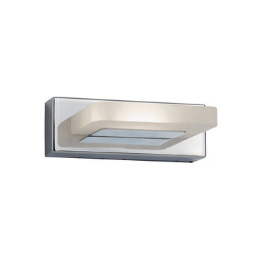 Searchlight LED 1 Light Wall Light Chrome/Frosted Glass