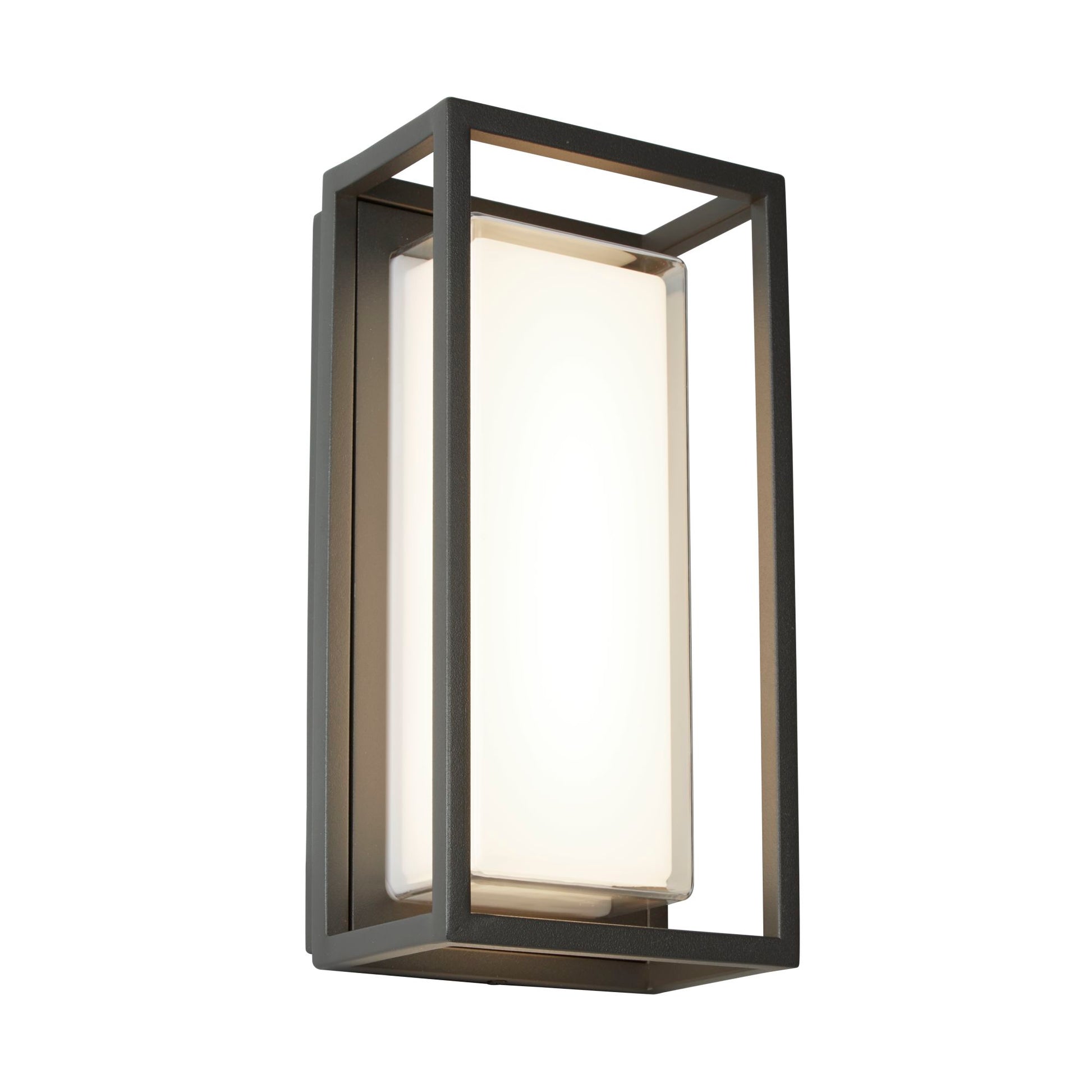 Searchlight Ohio Outdoor Rectangle Grey Opal Wall Bracket