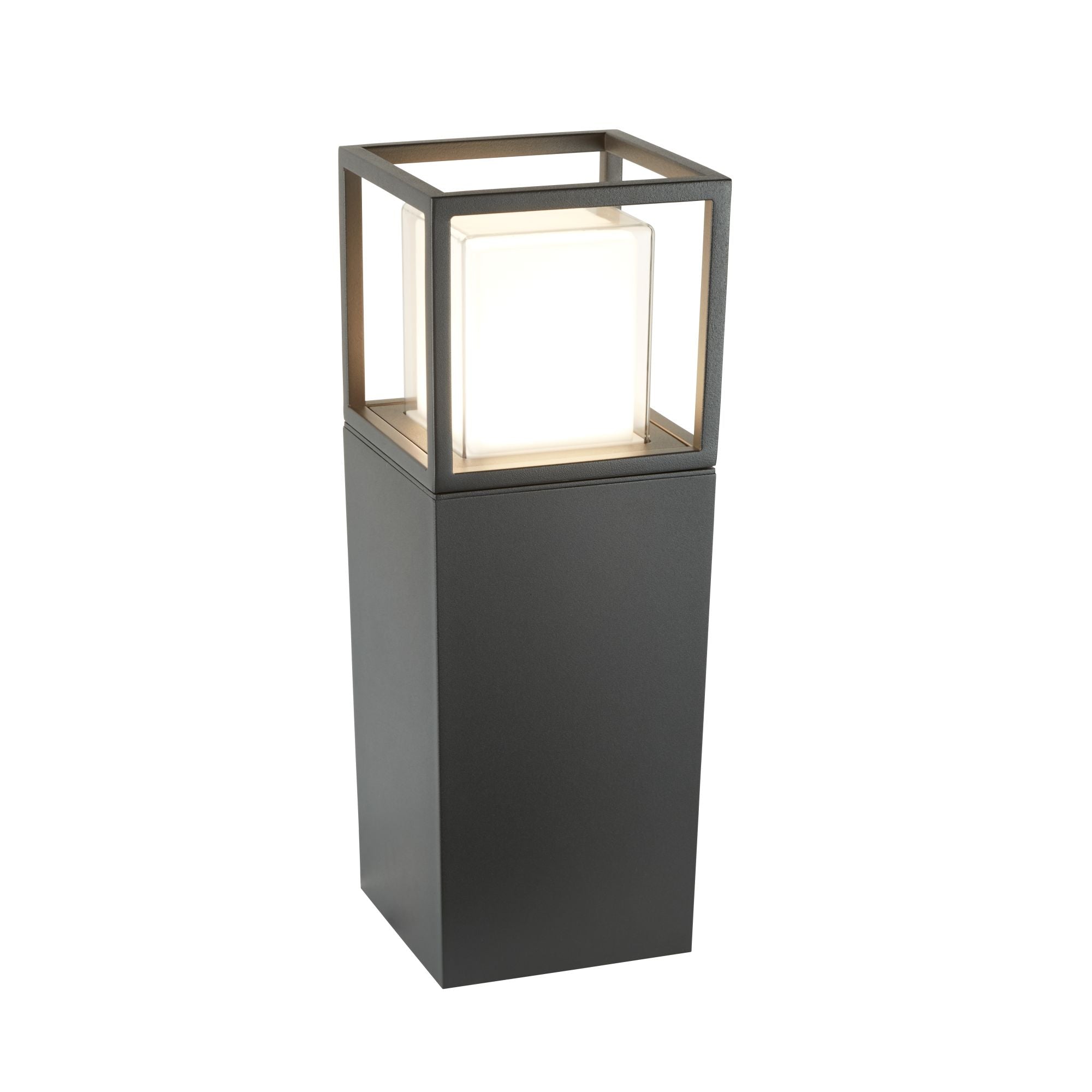 Ohio Outdoor LED Post Dark Grey Opal White/Clear Diffuser
