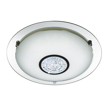 LED Polished Chrome Flush Ceiling Light