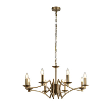 Ascot 8 Light Antique Brass Pendant