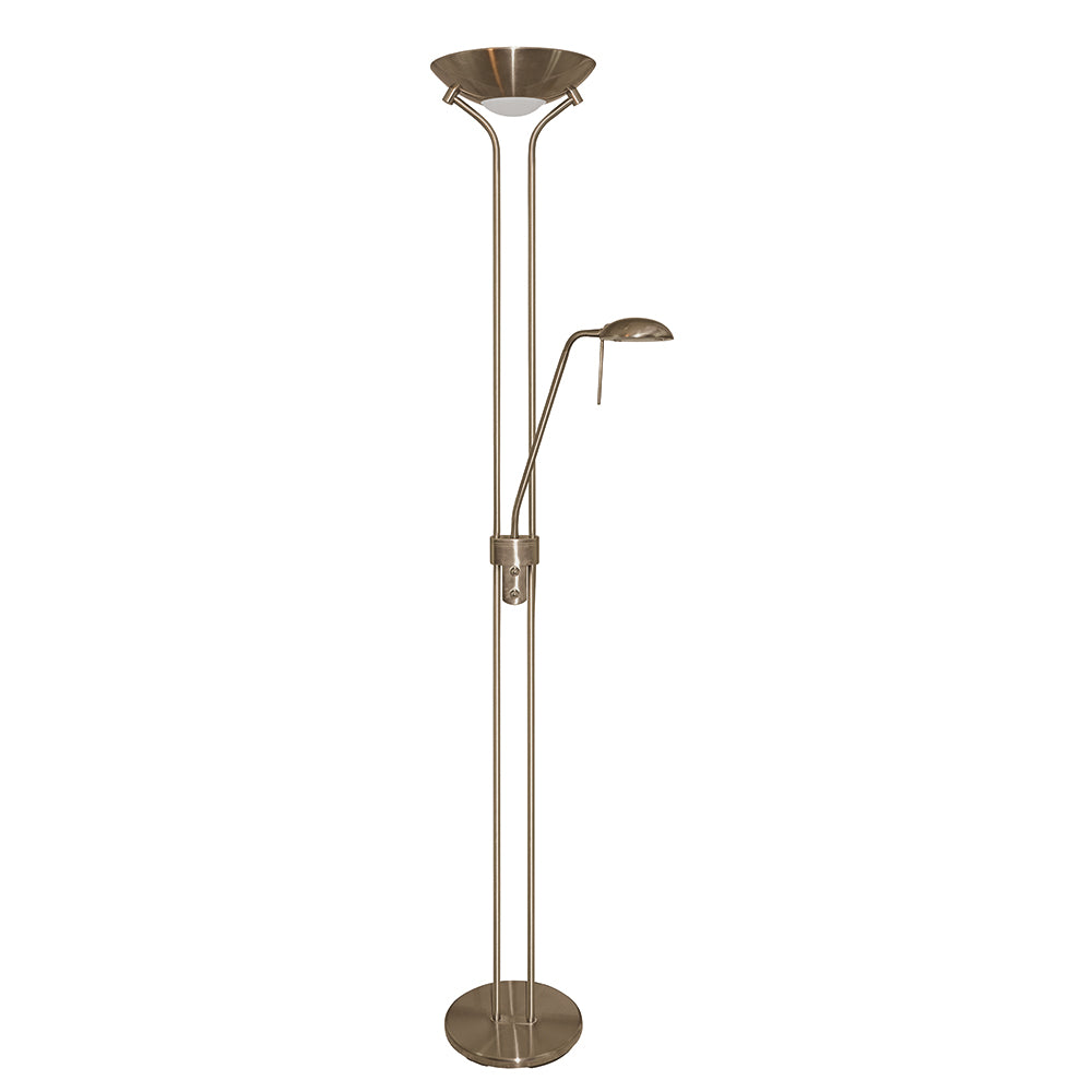 Brass Mother And Child Reading Standing Floor Lamp Light