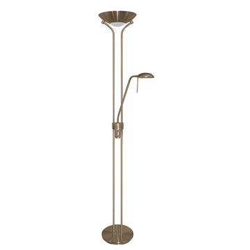 Brass Mother And Child Reading Standing Floor Lamp Light