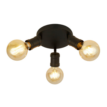 Dance 3 Light Sand Black Metal Round Spotlight