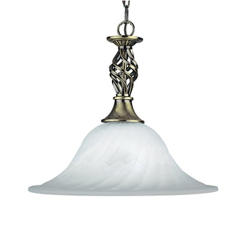 Cameroon Antique Brass & Glass Pendant