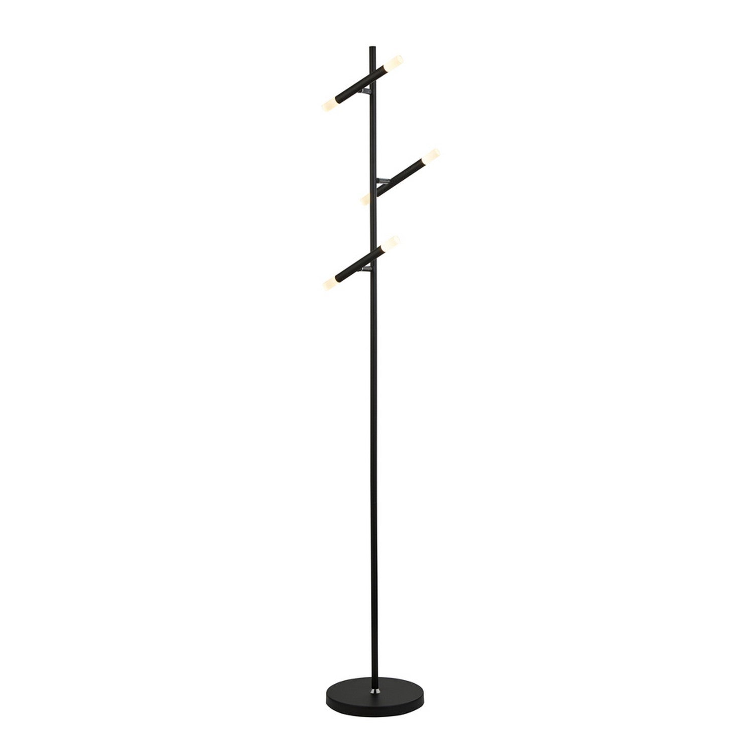 Wands 3 Light LED Black Metal & Acrylic Floor Lamp