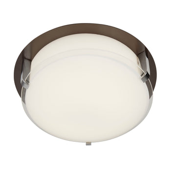 Edinburgh LED Brown/White Flush Light