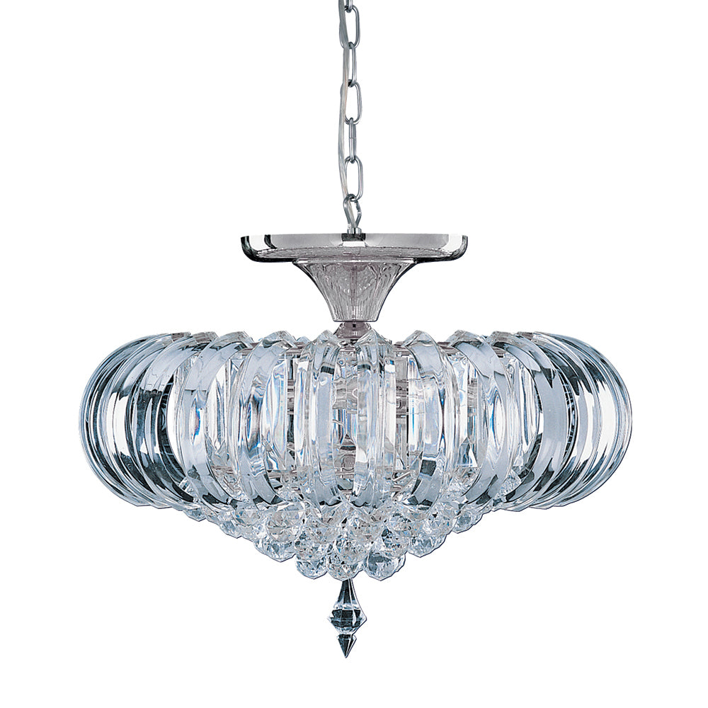 Sigma 5 Lights Chrome & Acrylic Flush Ceiling Chandelier