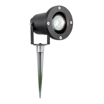 Spikey LED Black Outdoor Spotlight IP65