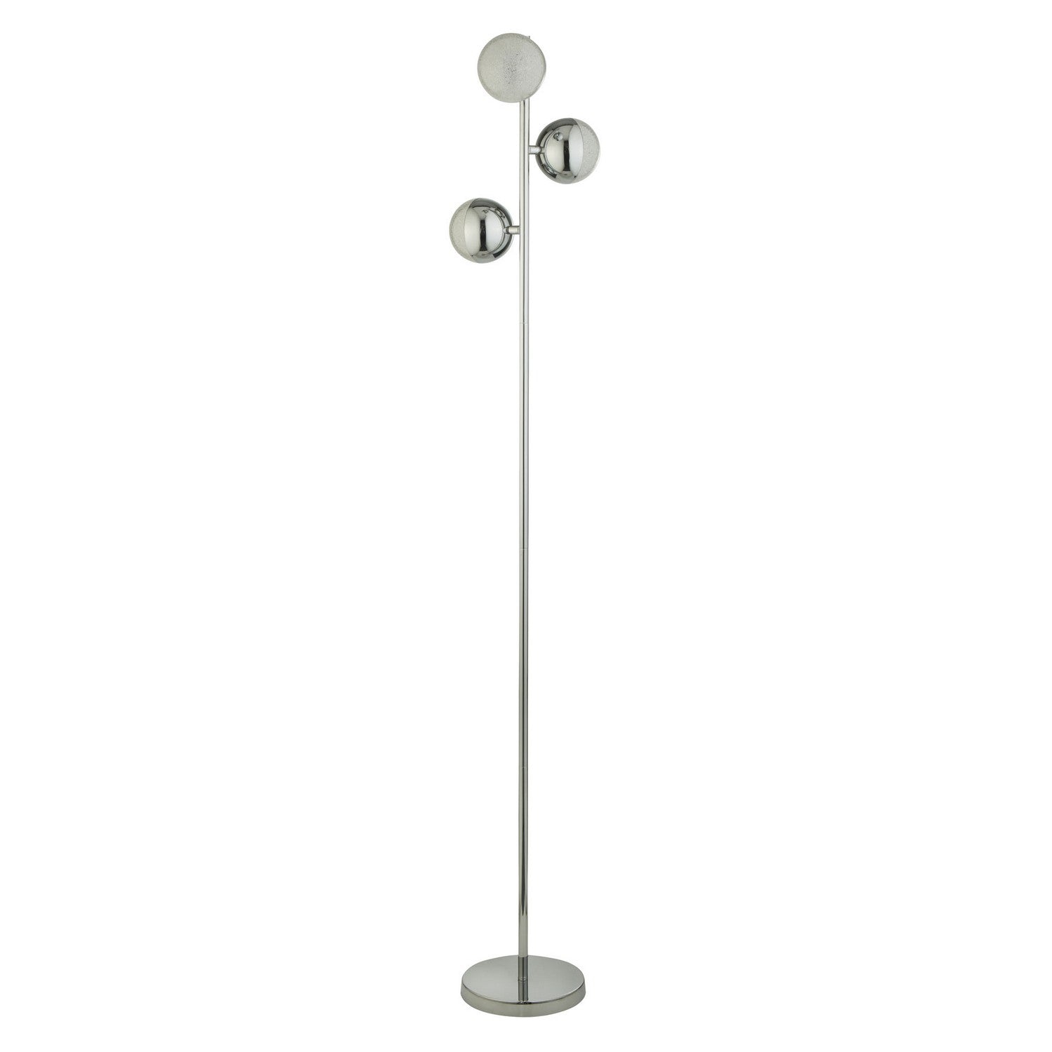 Marbles 3 Light Chrome With Crystal Sand Floor Lamp