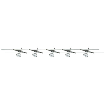 Track & Spot 5 Light LED Chrome Adjustable Head Spotlight